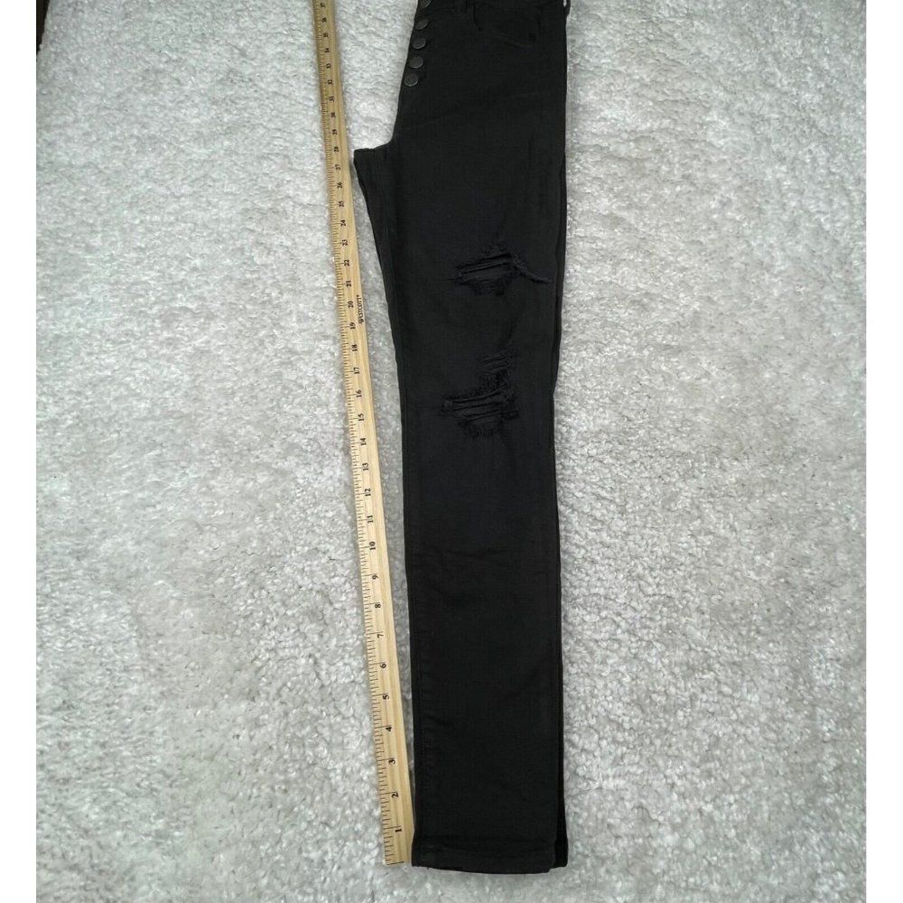 American Eagle Next Level Stretch Super Hi Rise Jegging Black Distress - Picture 10 of 11